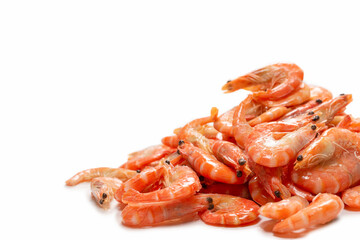 Shrimps isolated on a white background.