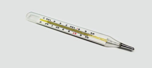 A thermometer isolated in white background