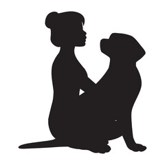 woman with dog