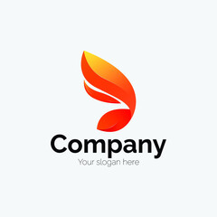 Fire butterfly transportation and logistics logotype, Transport logo, Fly, Fire gradient, Butterfly wing, Fire vector, gradient, logistics company, transportation business, import export icon