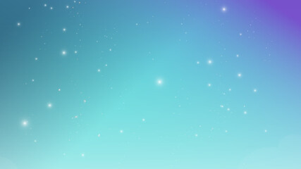 Blue background with snowfall and stars vector illustration. Star in the night background