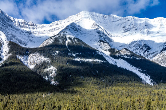 Views from the roadisde on a drive through the park. Spray Valley Provincial Park - Powered by Adobe