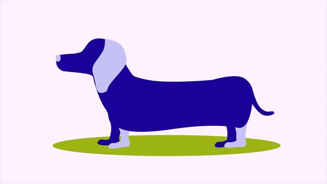Blue Cartoon Dog Illustration Animal Dog Pet 