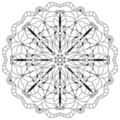 mandala pattern, ornament, coloring page