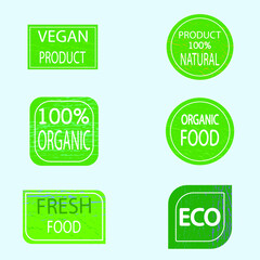 Vegan sticker,label for eco products.