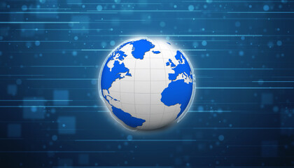 3d rendering abstract world concept
