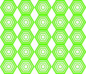 Green Vintage hexagon pattern Honeycomb Cubes on white background. Modern Trendy cube pattern design in retro style. Geometrical style wallpaper background. 