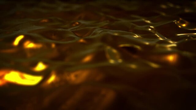 Abstract Gold Liquid Silk Texture Background Loop/ 4k animation of an abstract background of golden silk texture fractal motion seamless looping