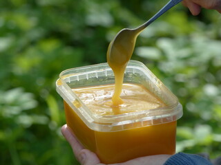 honey in a jar