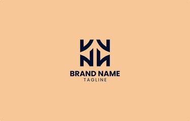 Obraz premium Double KN NK Logo Monogram Design Vector Template