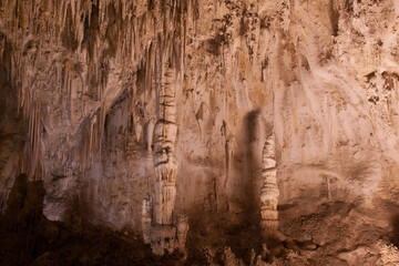 Carlsbad Caverns New Mexico. The main chamber of the Cavern Known as the Big Room