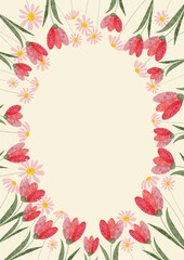 Delicate floral frame. You can use it to create your own design or as a greeting card.
