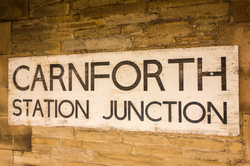 Naklejka premium Carnforth Station Junction Sign