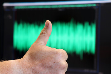 Editing sound in Adobe Illustrator. Audio recording Studi