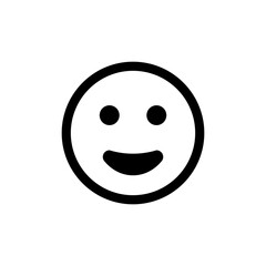 Fototapeta premium Smile emotion vector icon illustration