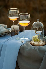 wedding glasses in nature