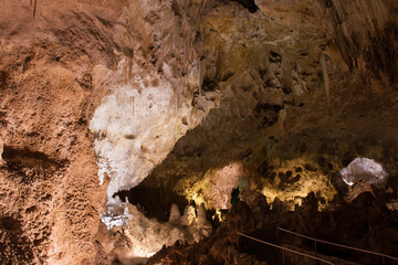 Carlsbad Caverns New Mexico. The main chamber of the Cavern Known as the Big Room