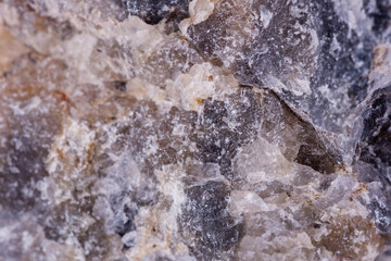 macro cordierite stone on a white background