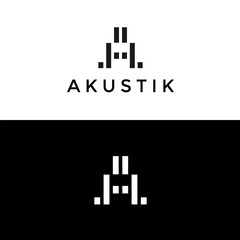 Naklejka premium Music Logo, Audio Technology Logo, Note Music, Music Record Logo, Sound wave logo vector
