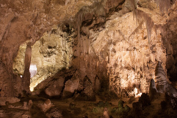 Carlsbad Caverns New Mexico. The main chamber of the Cavern Known as the Big Room
