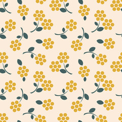 Abstract creative flowers in trending colors 2021. Seamless summer pattern for printing on fabric, textiles, wrapping paper, interior design, decorative pillows, wallpaper, book covers. 