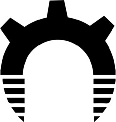 Horseshoe icon set. Isolated horseshoe on white background