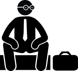 Icon waiting room graphic design single icon vector illustration