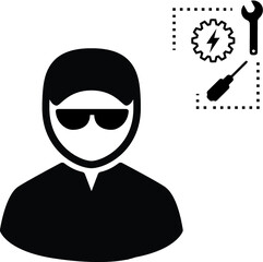 Repairman vector icon