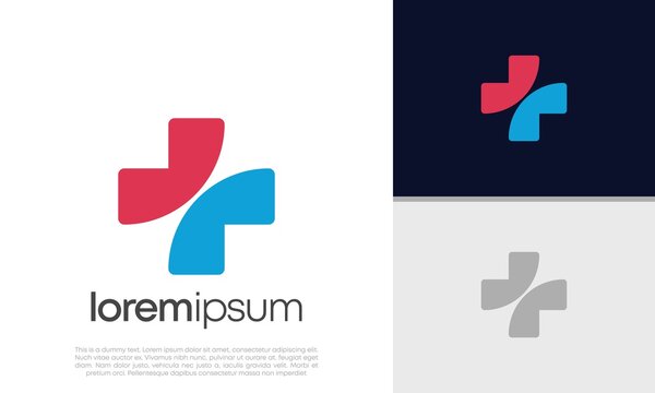 Abstract logotype for medical pharmacy. Logo design template. Medical health. Community logo design.