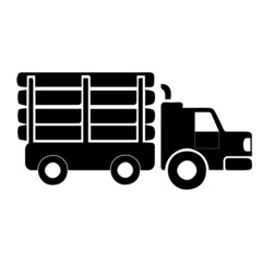 Truck icon Vector Illustration on the white background.