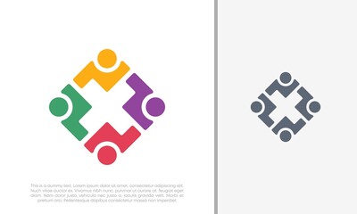 Global Community Logo Icon Elements Template. Community human Logo template vector. Community health care. Abstract Community logo