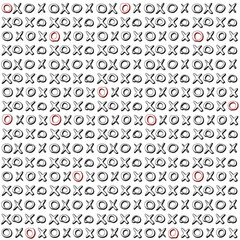  outline pattern of letters O X.