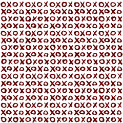  red pattern of letters OX.