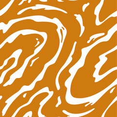 Vector Seamless Pattern with Flowing Gold Caramel. Abstract Sweet Texture. Creative Food Background for Packaging Design and Advertisement