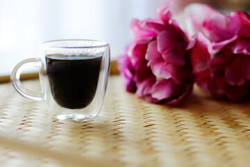a small cup of coffee in the morning