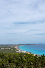 View from the Mirador de La Mola in Formentera, Spain.