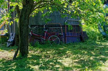 small rural building in the garden