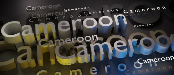 Abstract Cameroon 3D TEXT Rendered Poster (3D Artwork)