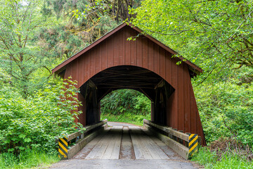 North Fork Yachats River Covered Bridge, a few miles east of the Oregon coast town of Yachats