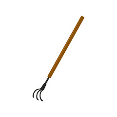 Garden hoe illustration isolated on white background. Agriculture tool icon.
