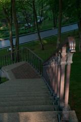 staircase with handrail in the park