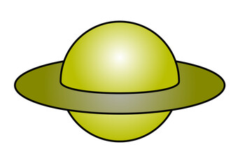 Yellow Ringed Planet icon