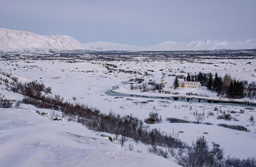 Fototapeta na wymiar Winter Scenic View of Iceland