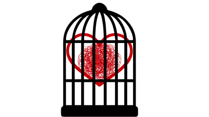 Heart locked in cage