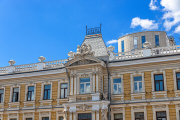 Fototapeta na wymiar Apartment house of merchant Kamzolkin in the neo-baroque style