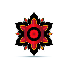 Line Thai, blossom, Traditional Thai style pattern , Vector illustration