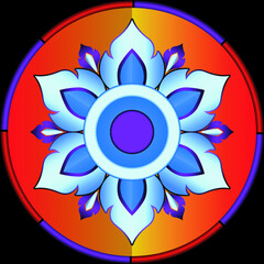 Line Thai, blossom, Traditional Thai style pattern , Vector illustration