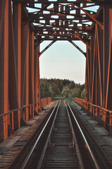 railway bridge in the morning