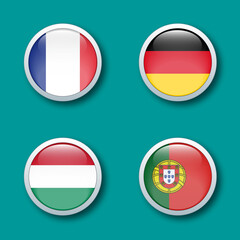 bouton drapeau groupe F euro 2021