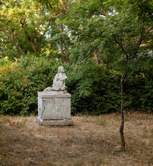 Old garden statue.